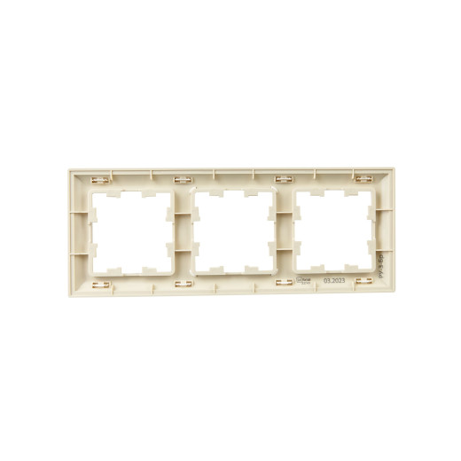 BRITE Рамка 3-мест. РУ-3-Бр беж./жемч. IEK