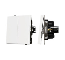 Arlight Механизм выключателя двухклавишный непроходной SWT-TENDO-MK02-PL-WH (230V, 10A) (-)