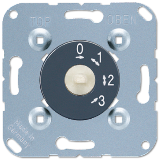 3-ступенчатый выключатель с нулевым положением 16А/250В, в комплекте со шкалой цвета 