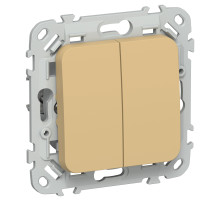 FLITE Выключ. 2-кл. 10А ВС12-1-0-ФлШм ш/а IEK