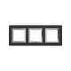 Рамка из алюминия 3 поста (6 мод.), Avanti, черная