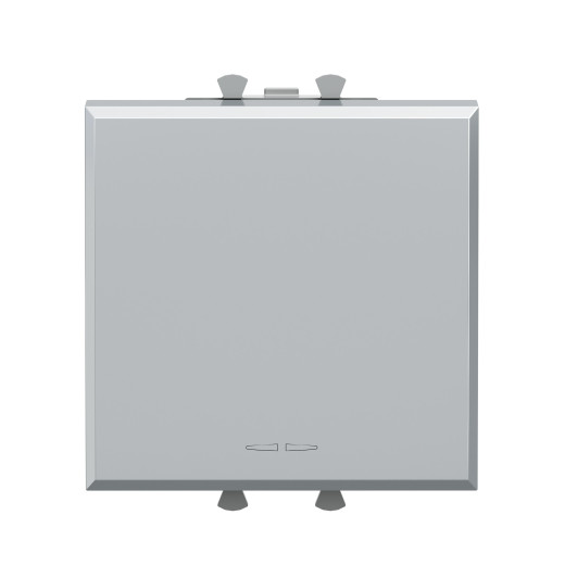 Кнопка одноклавишная модульная, Avanti, закаленная сталь, 2 модуля