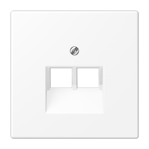 Плата (фиксация винтом) для двух модулей, термопласт, белый матовый