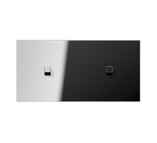 JUNG LS1912 Хром Центральная плата, 2 поста, для горизонтальной установки, тумблеры 1+1,куб; метал. исполнение