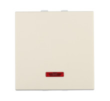 Ecoplast LK45 Выключатель с индикатором 45х45мм (схема 1L) 16 A, 250 B (бежевый)