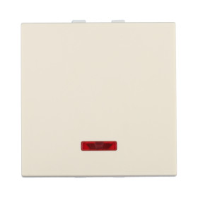 Ecoplast LK45 Выключатель с индикатором 45х45мм (схема 1L) 16 A, 250 B (бежевый)