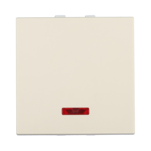 LK45 Выключатель с индикатором 45х45мм (схема 1L) 16 A, 250 B (бежевый)