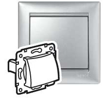 Legrand Valena Алюминий Заглушка с выводом кабеля.