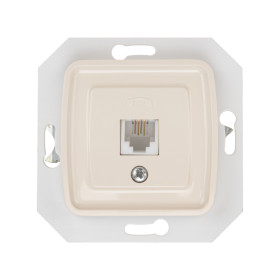 KRANZ DEA Розетка Телефон RJ11 с/у меx. Беж