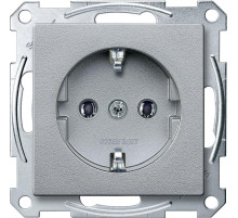 Schneider Electric Merten SM Алюминий Розетка с/з безвинт. зажим