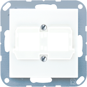 JUNG A 500 Белая Накладка для двойных модульных разъемов Reichle+De-Massari