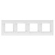 Рамка 4 поста (8 мод.), Avanti, белое облако