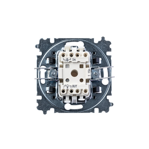 Выключатель одноклавишный ABB Levit жемчуг / ледяной