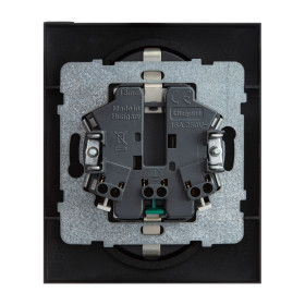 Legrand/Daccord SUNO Антрацит Силовая розетка двойная 2х2К+З 16А 250В. С защитными шторками. Безвинтовые зажимы.