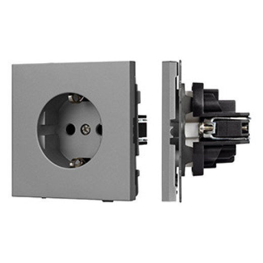 Механизм электрической розетки SCT-TENDO-MEU1-PL-GR (230V, 16A) (Arlight, Графитовый)