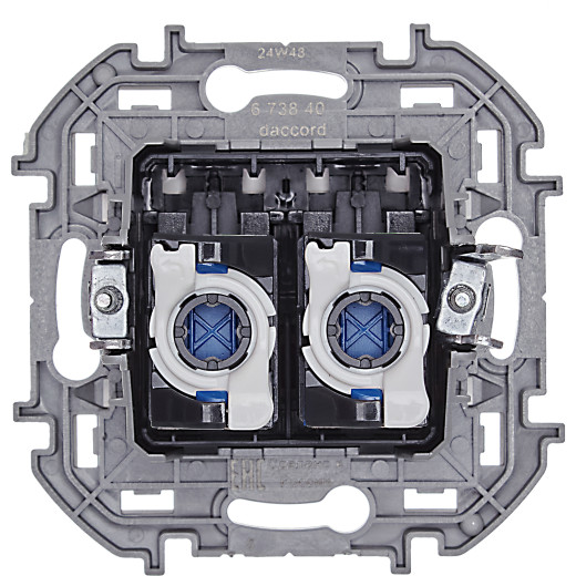 Розетка компьютерная двойная RJ45 категория 6 UTP - Legrand/Daccord Inspiria - белый