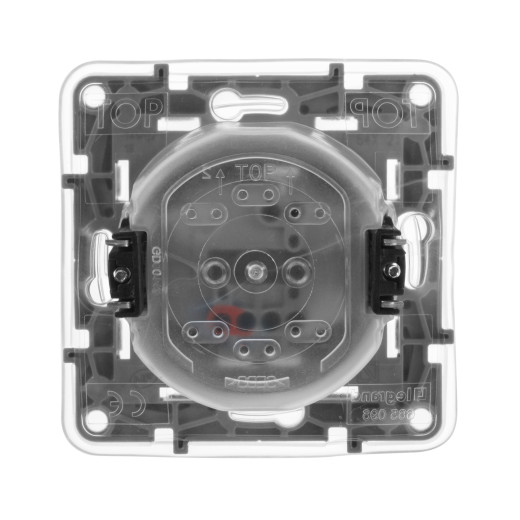 Переключатель одноклавишный IP44 - Legrand Etika - 10А 250В безвинтовые зажимы - белый