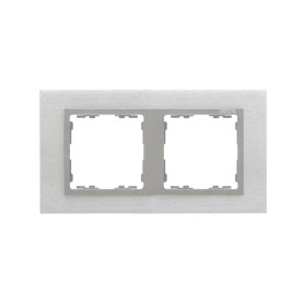 Simon 82 Nature Сталь матовая/Алюминий/Металл Рамка 2-ая