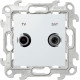 TV-SAT  розетка одиночная, белый