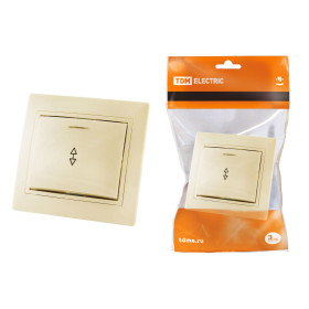 TDM Выключатель на 2 направления 1 кл. с подсветкой 10А сл. кость 
