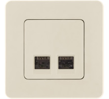 Legrand/Daccord INSPIRIA Слоновая кость Двойная розетка RJ 45 - категория 6 - UTP.