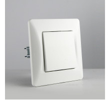 Выключатель одноклавишный, 10А, 220-250V (белый)