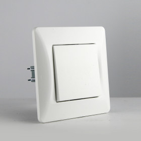 Выключатель одноклавишный, 10А, 220-250V (белый)