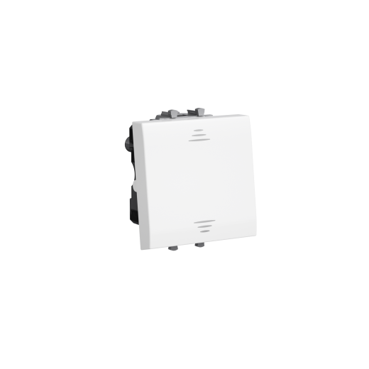 Выключатель одноклавишный модульный, Avanti, белое облако, 2 модуля