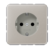 JUNG CD 500/CD plus Платина Розетка с/з безвинт. зажим