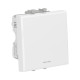 Переключатель одноклавишный модульный, Avanti, белое облако, 2 модуля