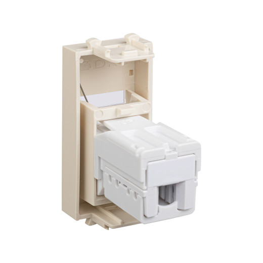 Телефонная розетка RJ-12 модульная, Avanti, ванильная дымка, 1 модуль