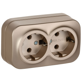 IEK GLORY Роз. 2-я с з/к без з/ш о/у 16А РС22-3-ХШм шамп. м.