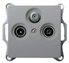 Jasmart G Алюминий Розетка TV+FM+SAT проходная