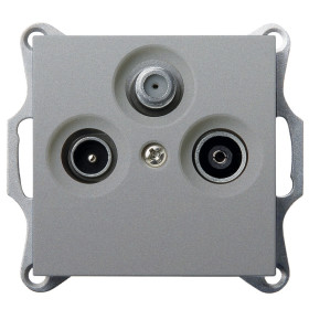 Jasmart G Алюминий Розетка TV+FM+SAT проходная