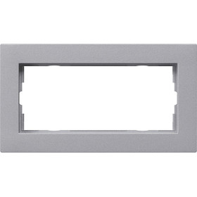 Gira E2 Алюминий Рамка 2-ая без перегородки заподлицо