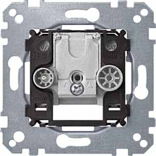 MERTEN МЕХАНИЗМ ДВОЙНОЙ ПРОМЕЖУТОЧНОЙ РОЗЕТКИ R/TV и SAT