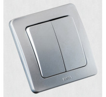 Hegel Мастер внутр Серебро ВС10-351-06 Выключатель 2-клавишный