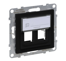 Legrand/Daccord SUNO Антрацит Адаптер двойной для разъемов Keystone.