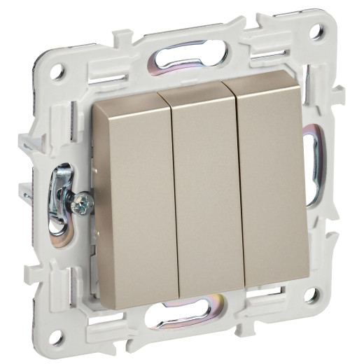 SKANDY Выключ. 3-кл. 10А SK-V11Sh шамп. IEK