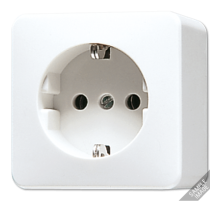 JUNG Слоновая кость Розетка с заземлением 16А 250V накладного монтажа
