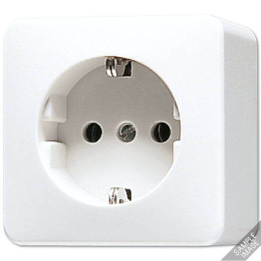 Розетка с заземлением 16А 250V~ накладного монтажа, слоновая кость