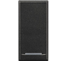 BT Axolute Антрацит Выключатель кнопочный 10А (1NO контакт) 1 мод.