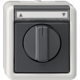 Gira Управление жалюзи с ручкой с полем для надписи IP44
