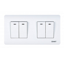 CHINT 4-клавишный выключатель с LED-подсветкой 10А 250В