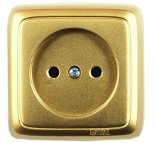 Hegel Альфа наруж Золото РА16-105-07 Розетка, с монт. пластиной