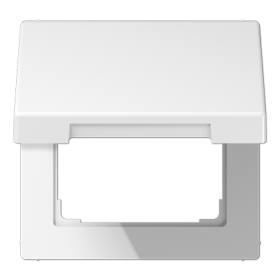JUNG LS990 Белый Крышка откидная для штепсельных розеток с платой 50×50 мм