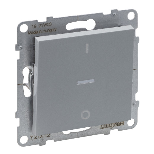 SUNO. Выключатель двухполюсный 16АХ 250В с индикацией. Винтовые зажимы. Цвет 