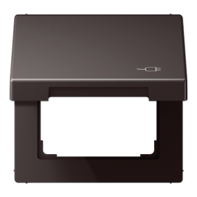 JUNG Рамка с подпружиненной крышкой для механизмов 50*50, с символом 