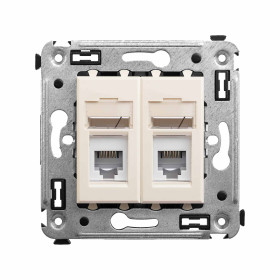 DKC Avanti Телефонная розетка RJ-12 в стену двойная, 