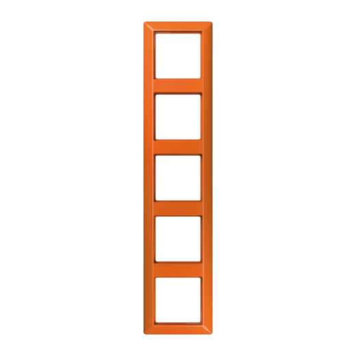 Рамка 5-кратная для вертикальной и горизонтальной установки, термопласт, оранжевая